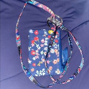Vera Bradley Floral Card Holder with Lanyard